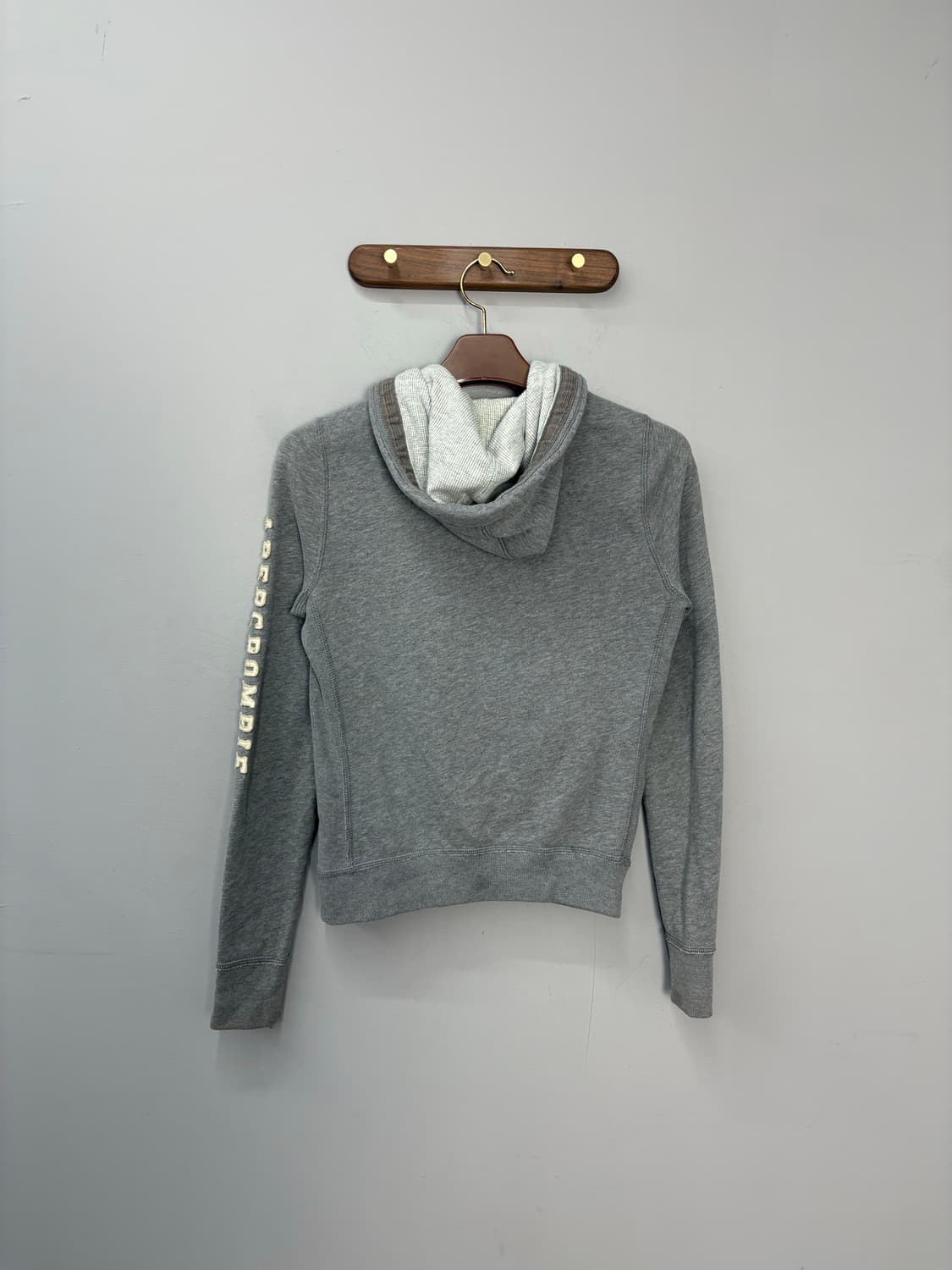 아베크롬비 사이드 패치로고 그레이 후드집업 A2883 상품이미지4