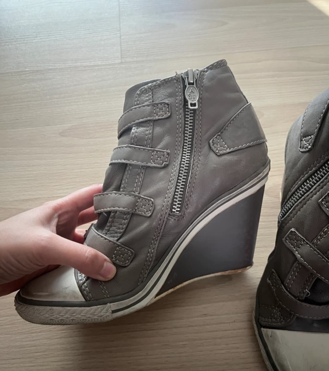 ash 아쉬 웨지힐 스니커즈 회색 36 상품이미지4