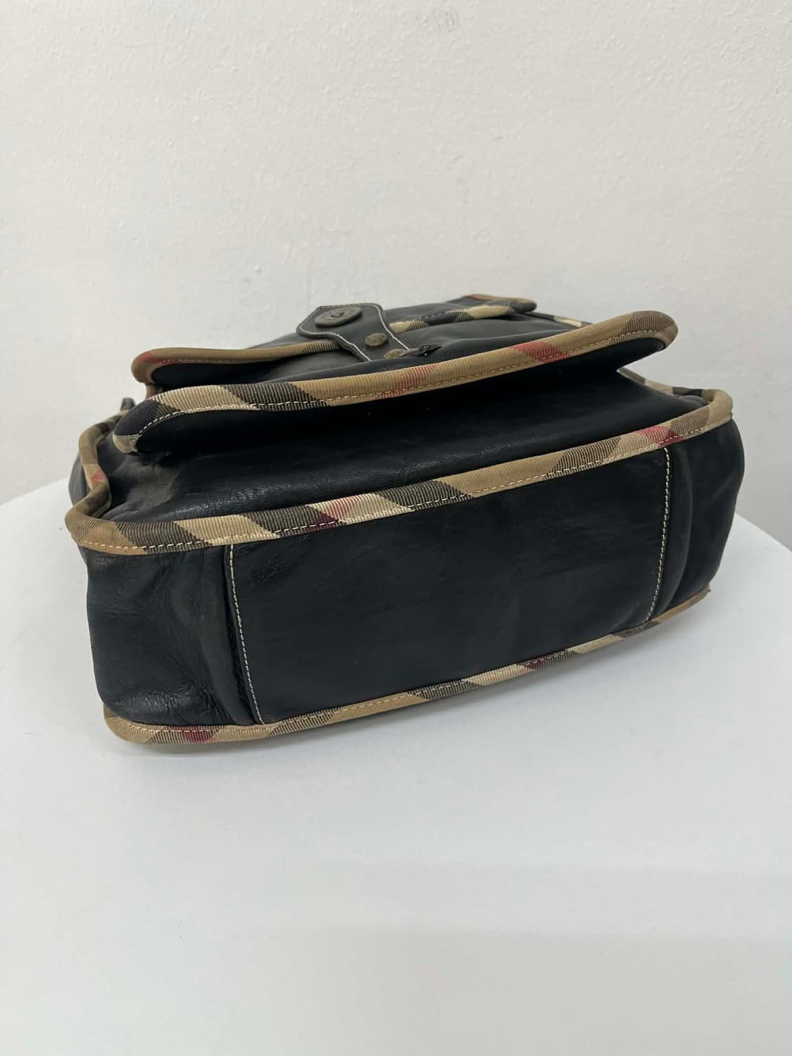 버버리 노바체크 가죽 트림 숄더 토트백 상품이미지5