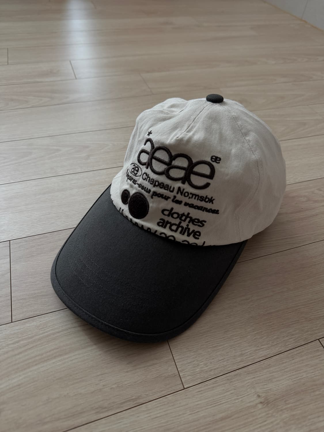 aeae 웹 로고 5 패널 캡 차콜 모카 모자 상품이미지1