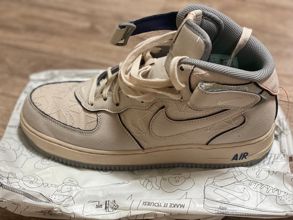 AIRFORCE 1 MID ‘07 펄화이트 +바조우끈 상품이미지4
