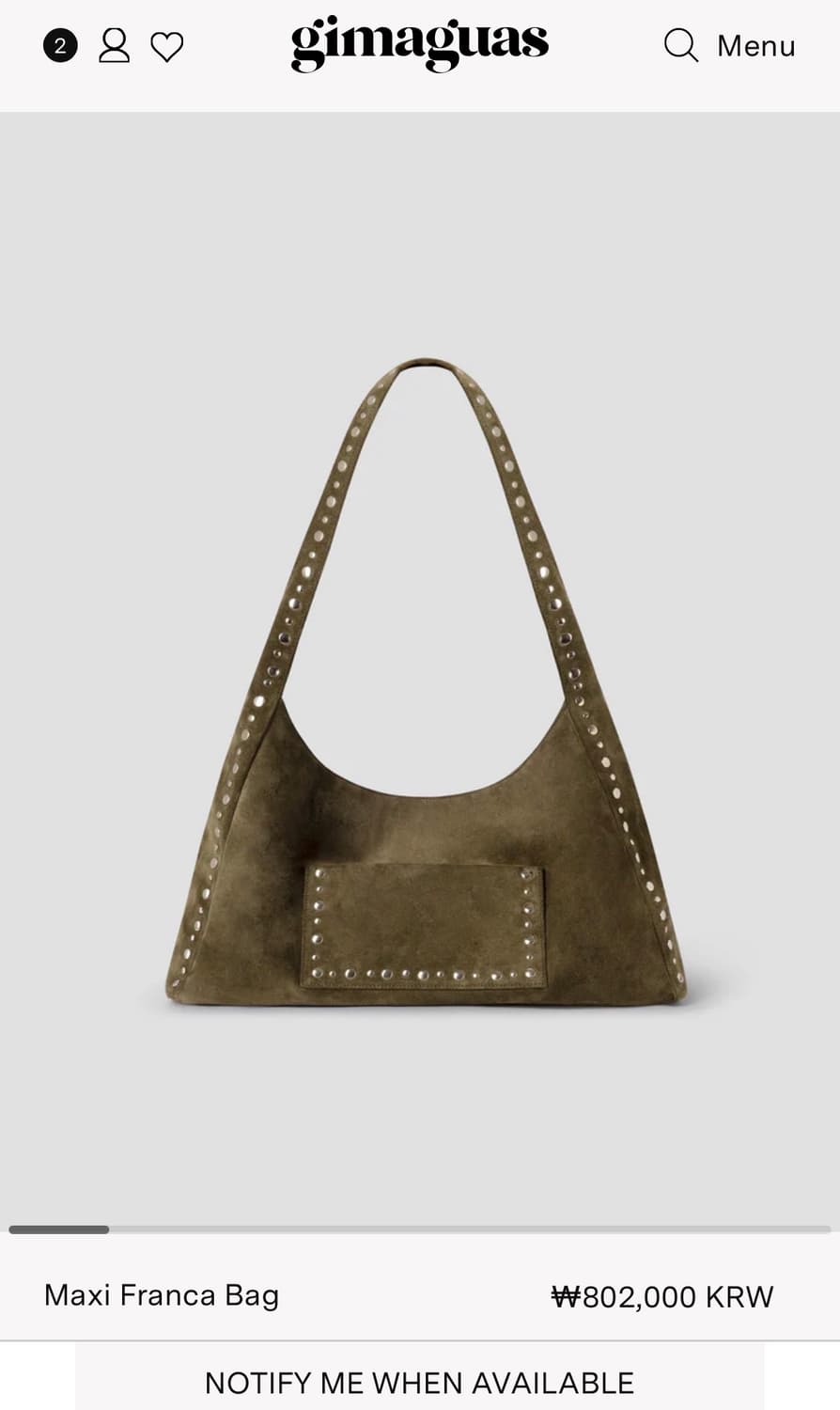 기마구아스 Maxi franca 숄더백 카키 상품이미지7
