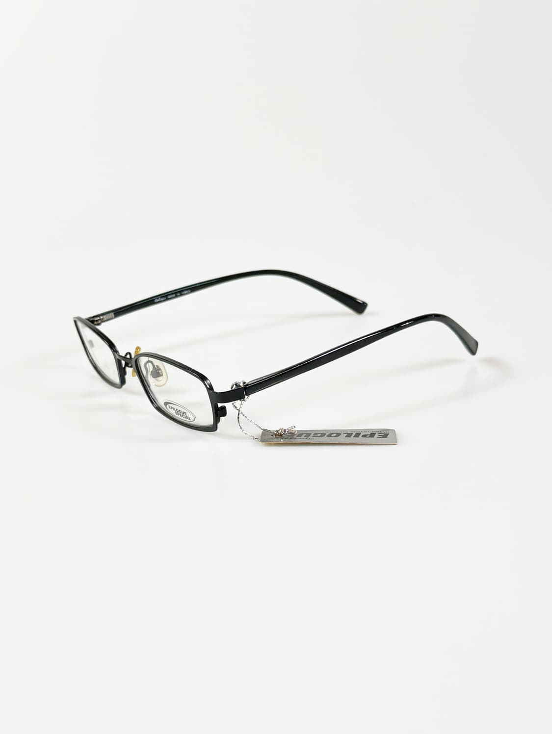 EPILOGUE 블랙 슬림 스퀘어 메탈 빈티지 안경 상품이미지3