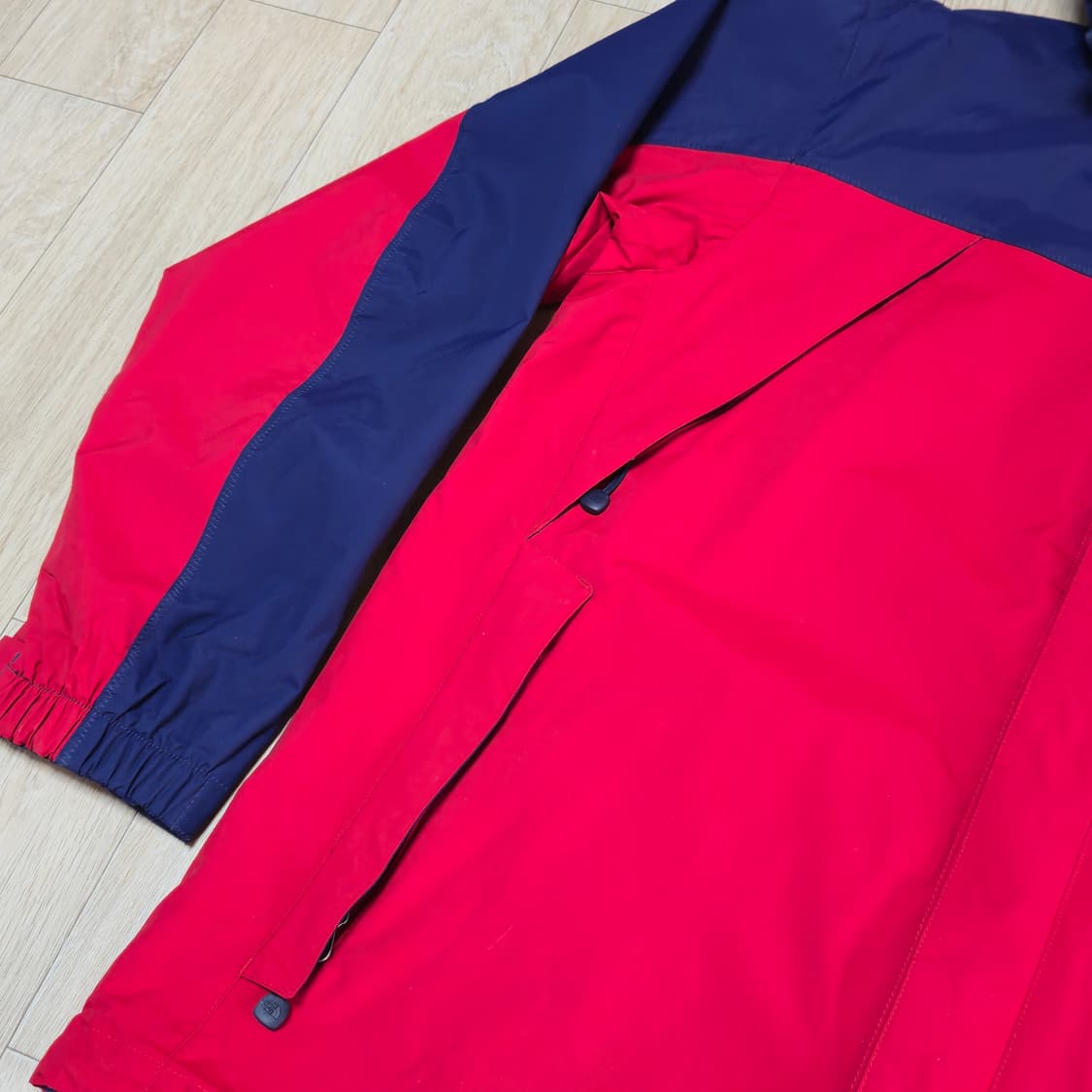 100) 노스페이스 레드 네이비 화이트라벨 바람막이 상품이미지5