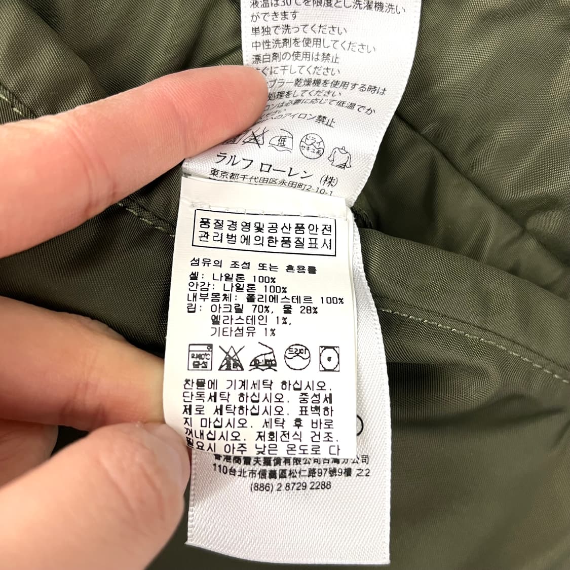 데님서플라이 카키 리버시블 밀리터리 크롭 봄버자켓 상품이미지7