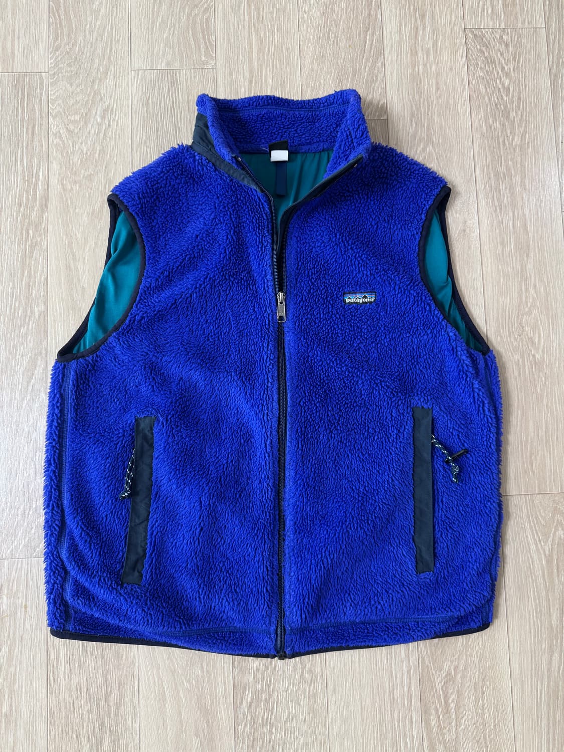 L 파타고니아 90s USA 레트로 딥 파일 베스트 잉크 블루 퍼플 상품이미지1