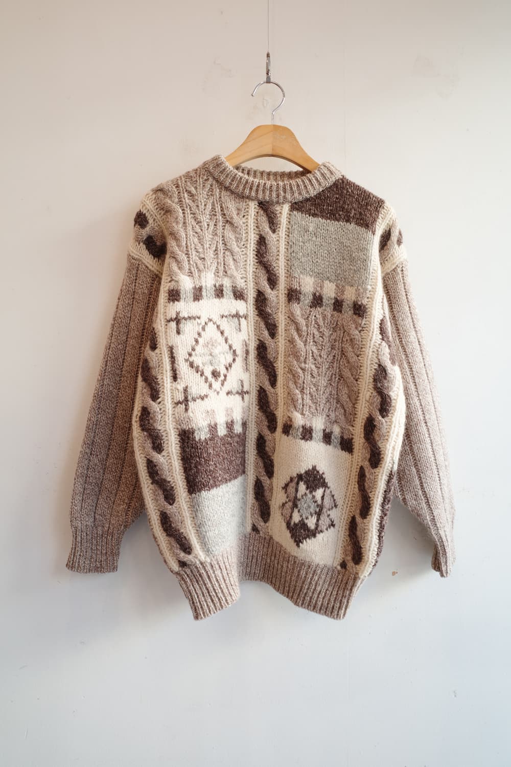 Japan brand 패턴 울 니트 상품이미지1