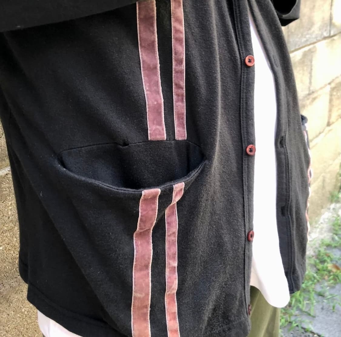 빔즈 벨벳 스트라이프 가디건 상품이미지3