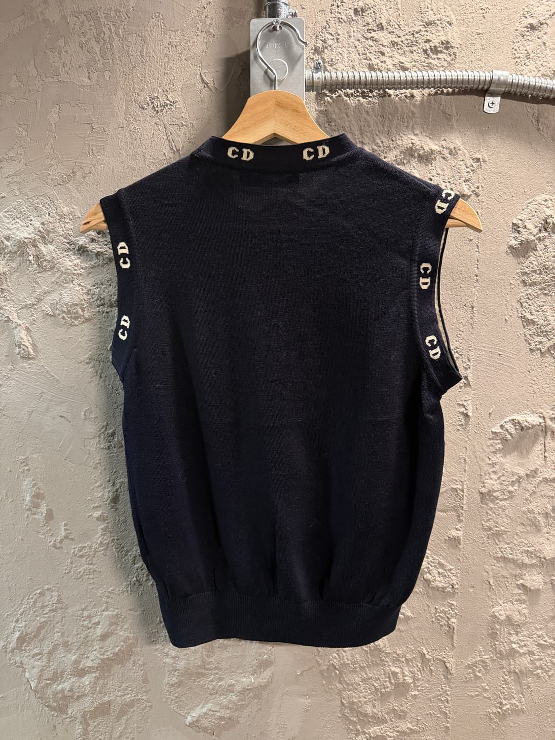 크리스찬 디올 스포츠 CD 로고 울 니트 베스트 네이비 90 상품이미지5