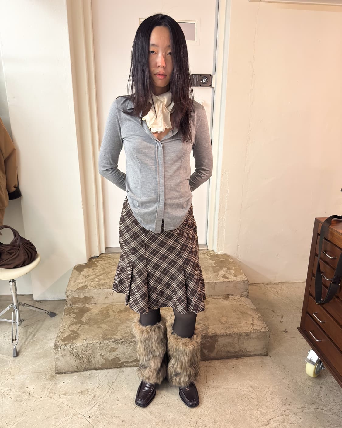 Burberry Check Flared Skirt/ 36 상품이미지5