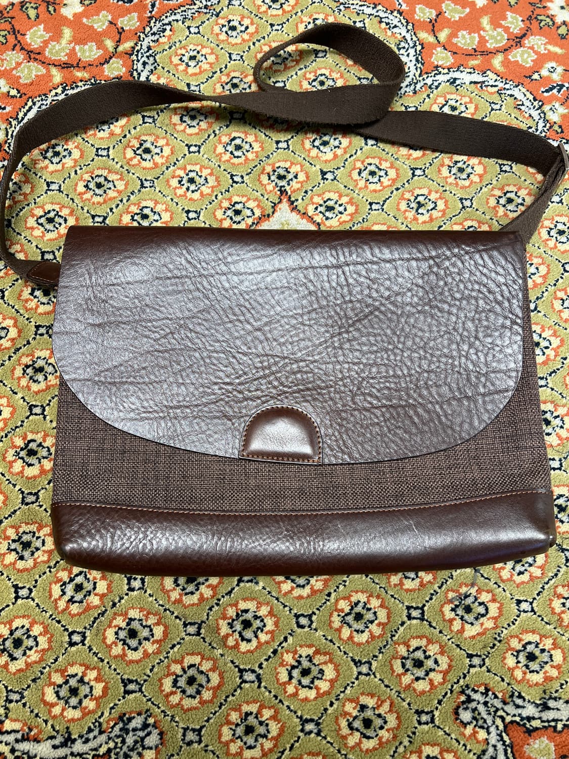 [FREE] 헤비츠(Hevitz) 가죽 캔버스 콤비 숄더백 상품이미지1