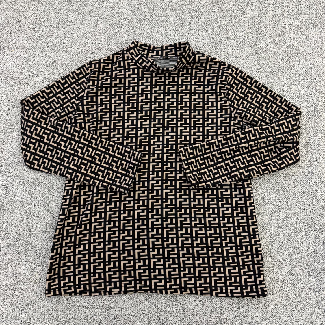 90정도 빈티지패턴 여성 긴팔티 0127H1 상품이미지1