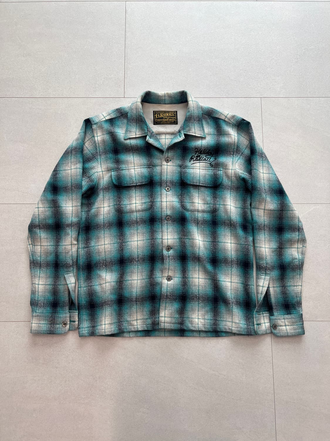 라디올 울 체크 셔츠 M 상품이미지1