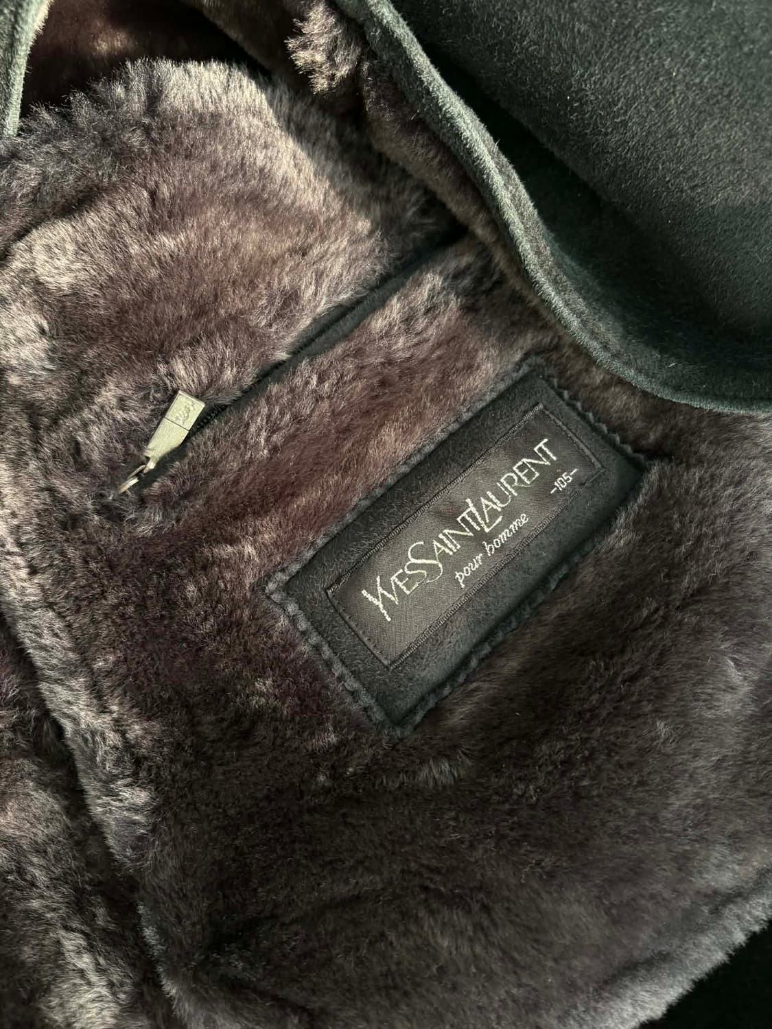 [105] 입생로랑 양가죽 램퍼 시어링 무스탕 자켓 코트 상품이미지3