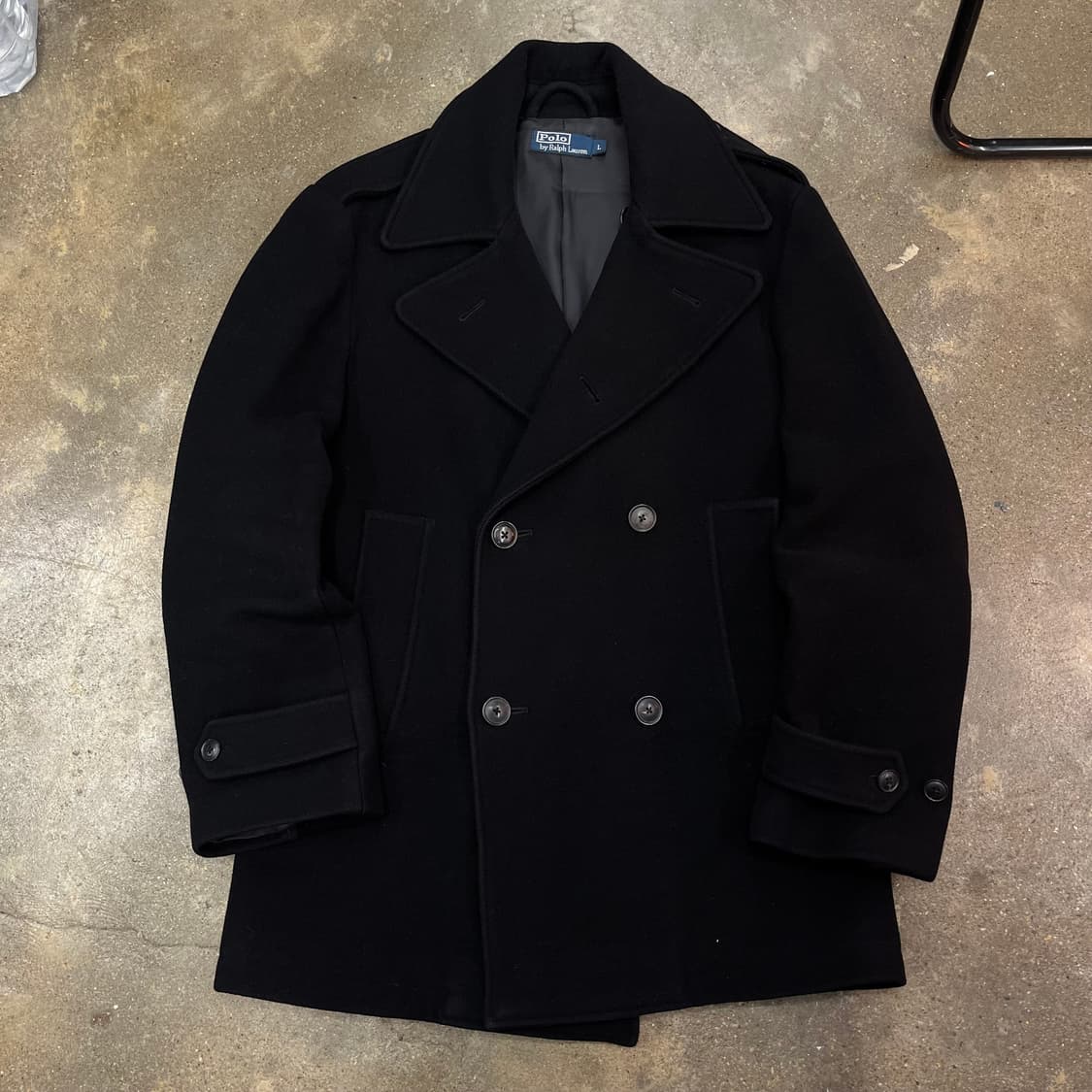 폴로 블랙 더블 피코트  상품이미지2