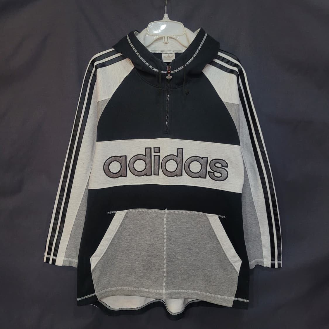 아디다스 불꽃 파이어버드 올드스쿨 90s 빅로고 아노락 후드 상품이미지1