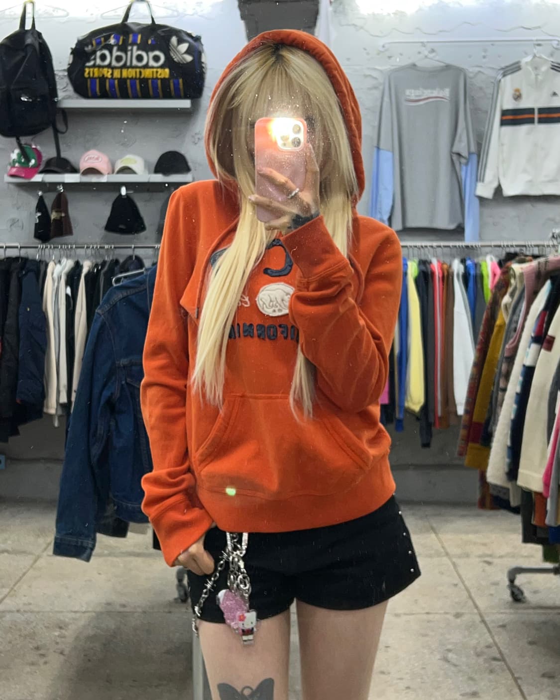 착샷O 홀리스터 오렌지 후드 상품이미지4