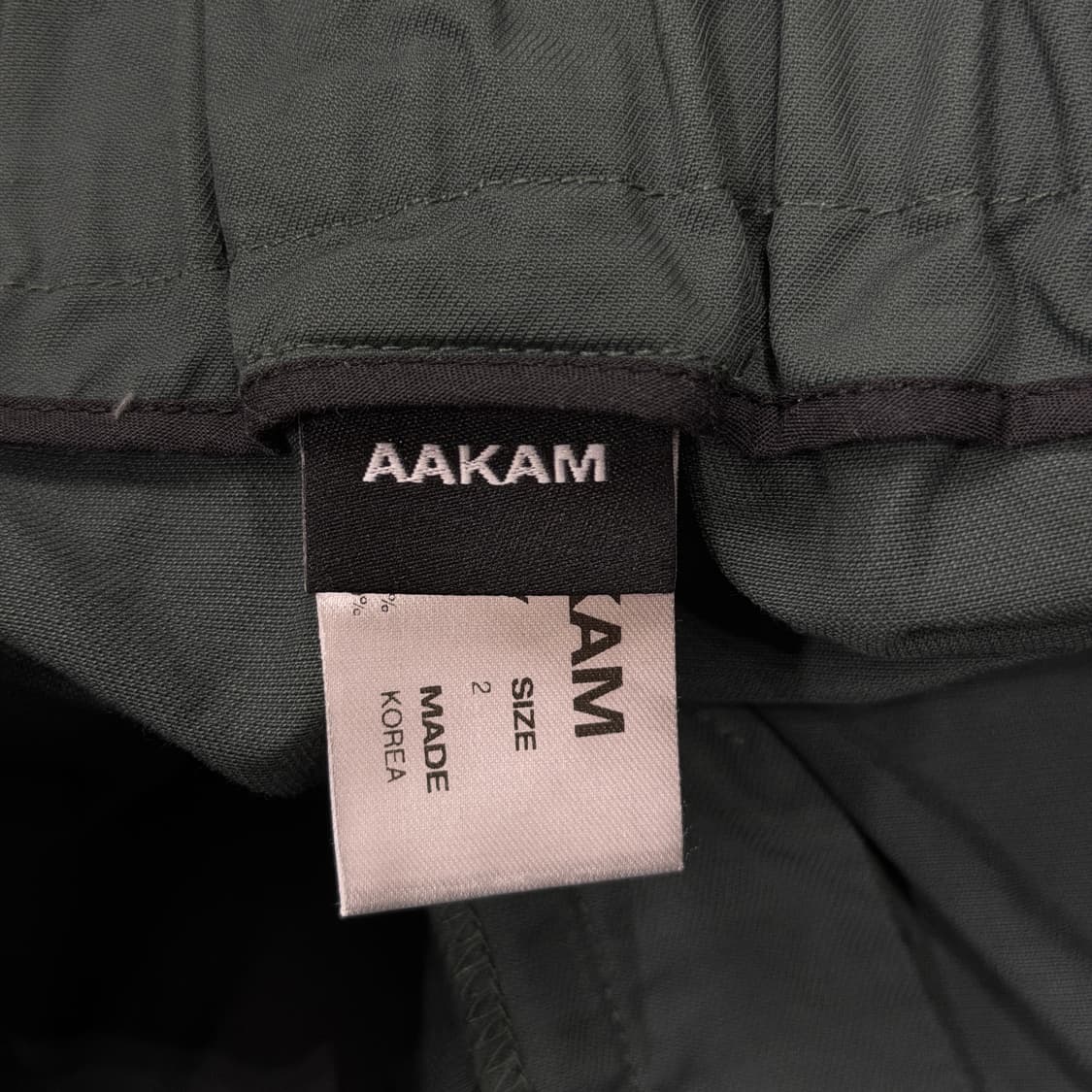 아캄 니 슬릿 스트링 카고팬츠 바지 그린 2 상품이미지5