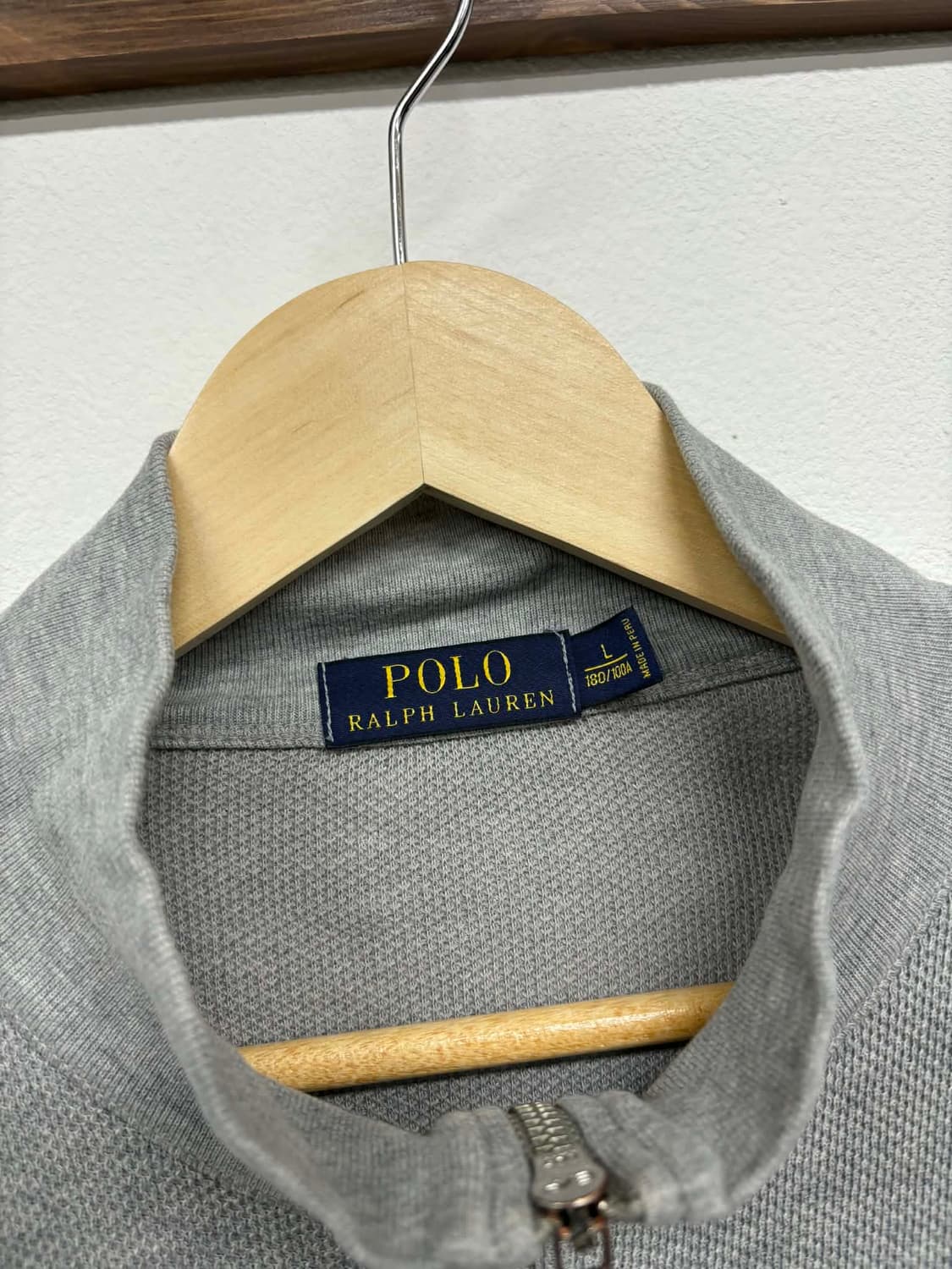 [L] 폴로 랄프로렌 신형 그레이 니트 집업 상품이미지3