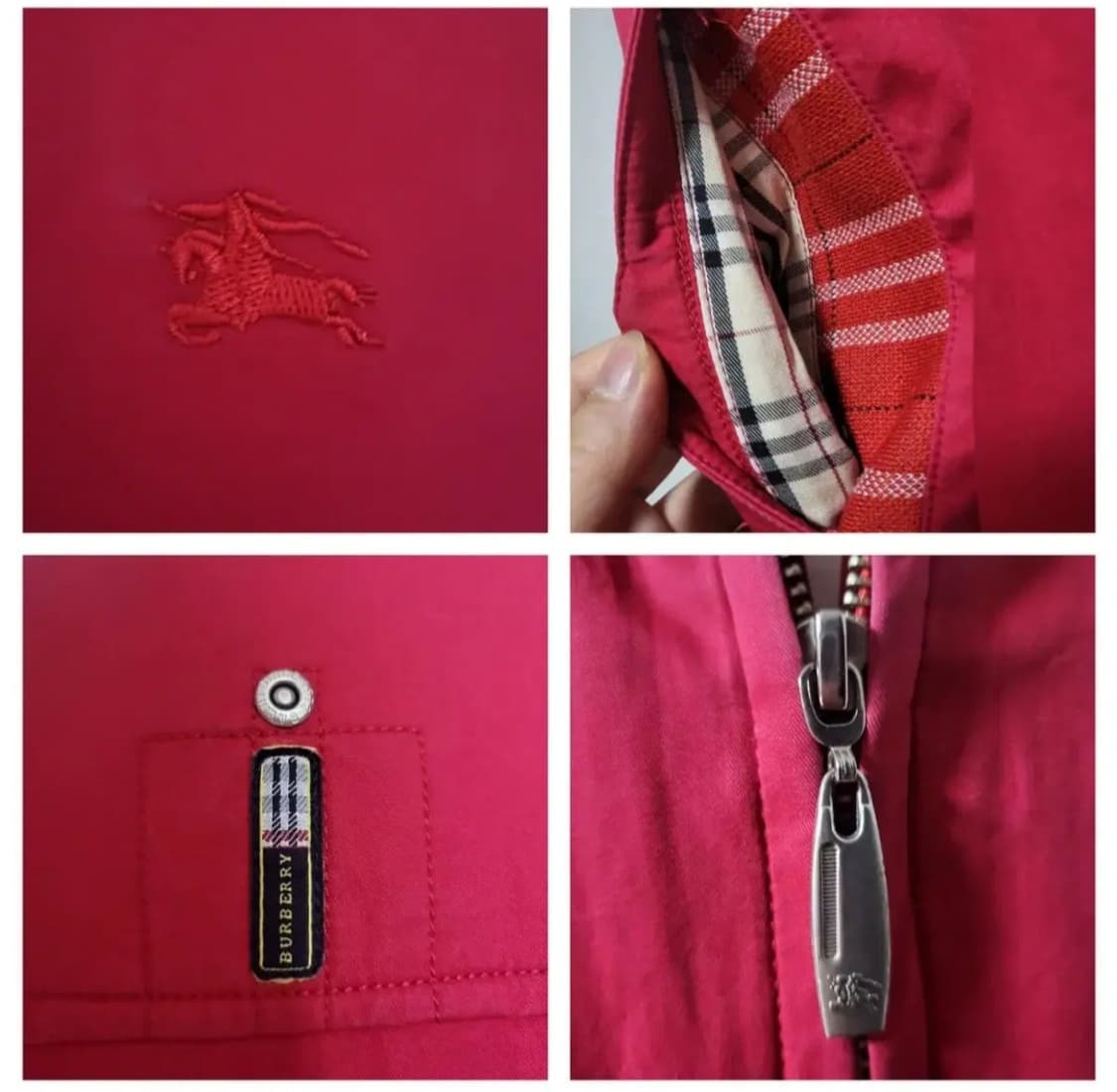 (L) 버버리런던 체크 디테일 블루종자켓 버버리자켓 상품이미지7