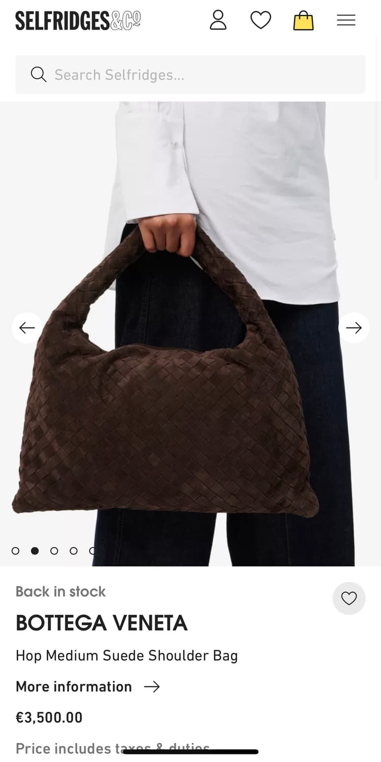 보테가베네타 홉 스웨이드브라운 상품이미지3