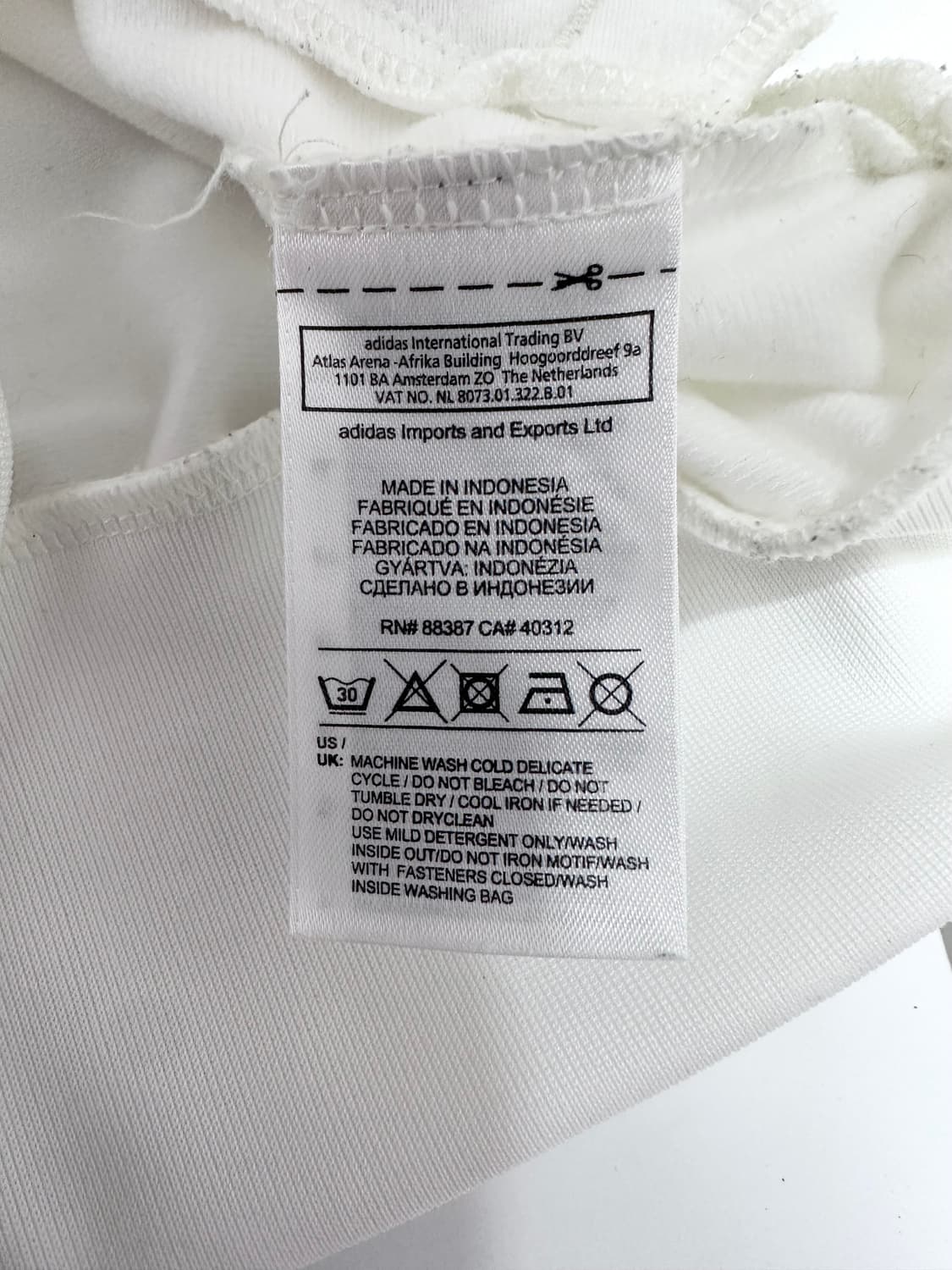 아디다스 흰색 큐빅 파이어버드 져지 상품이미지6