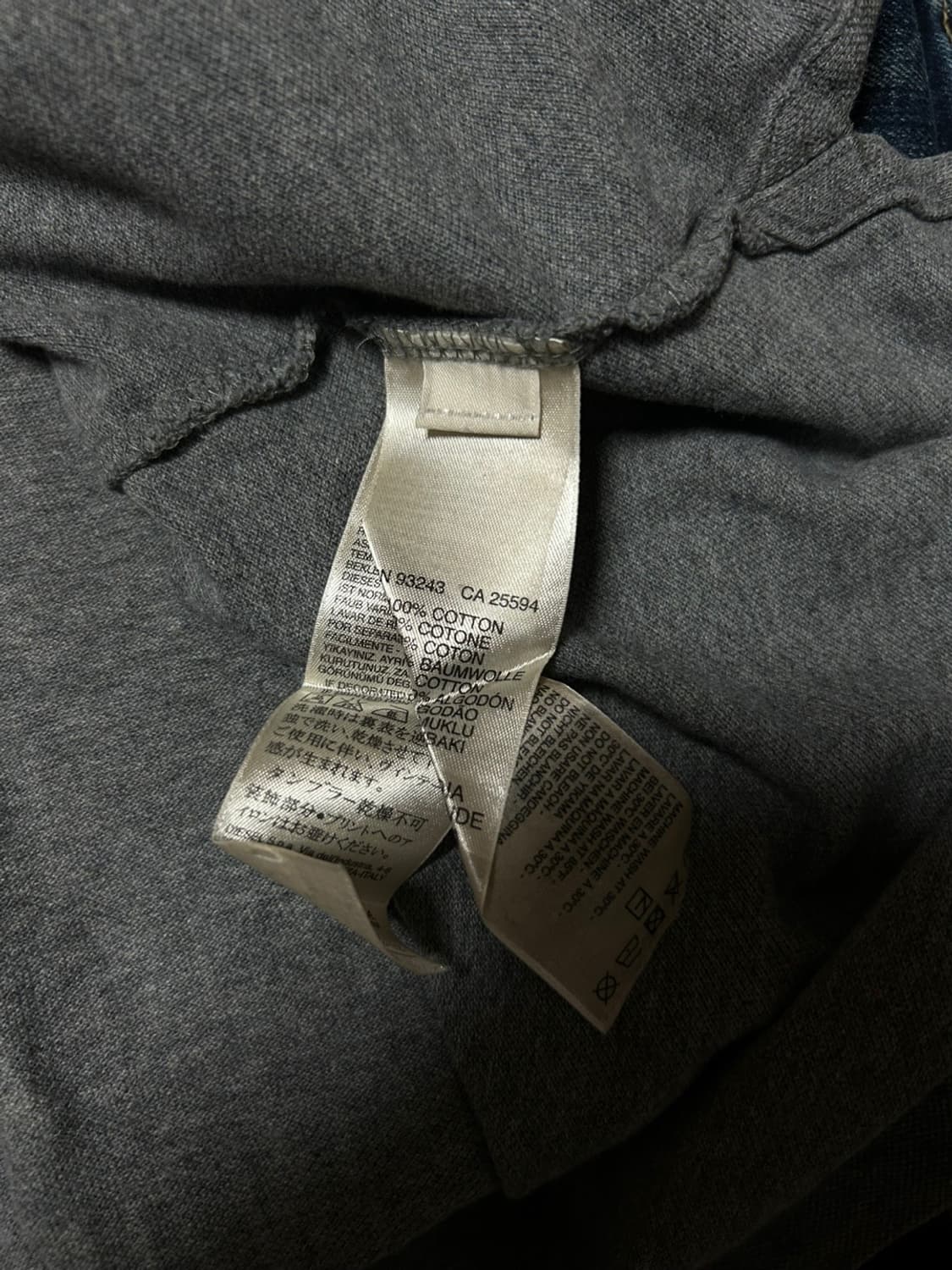 *Rare* 00s 디젤 백 프린팅 디자인 그레이 카라 티셔츠 상품이미지4