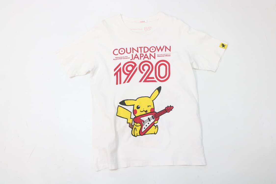 포켓몬스터 락 인 재팬 카운트다운 피카츄 기타 그래픽 티셔츠 상품이미지2