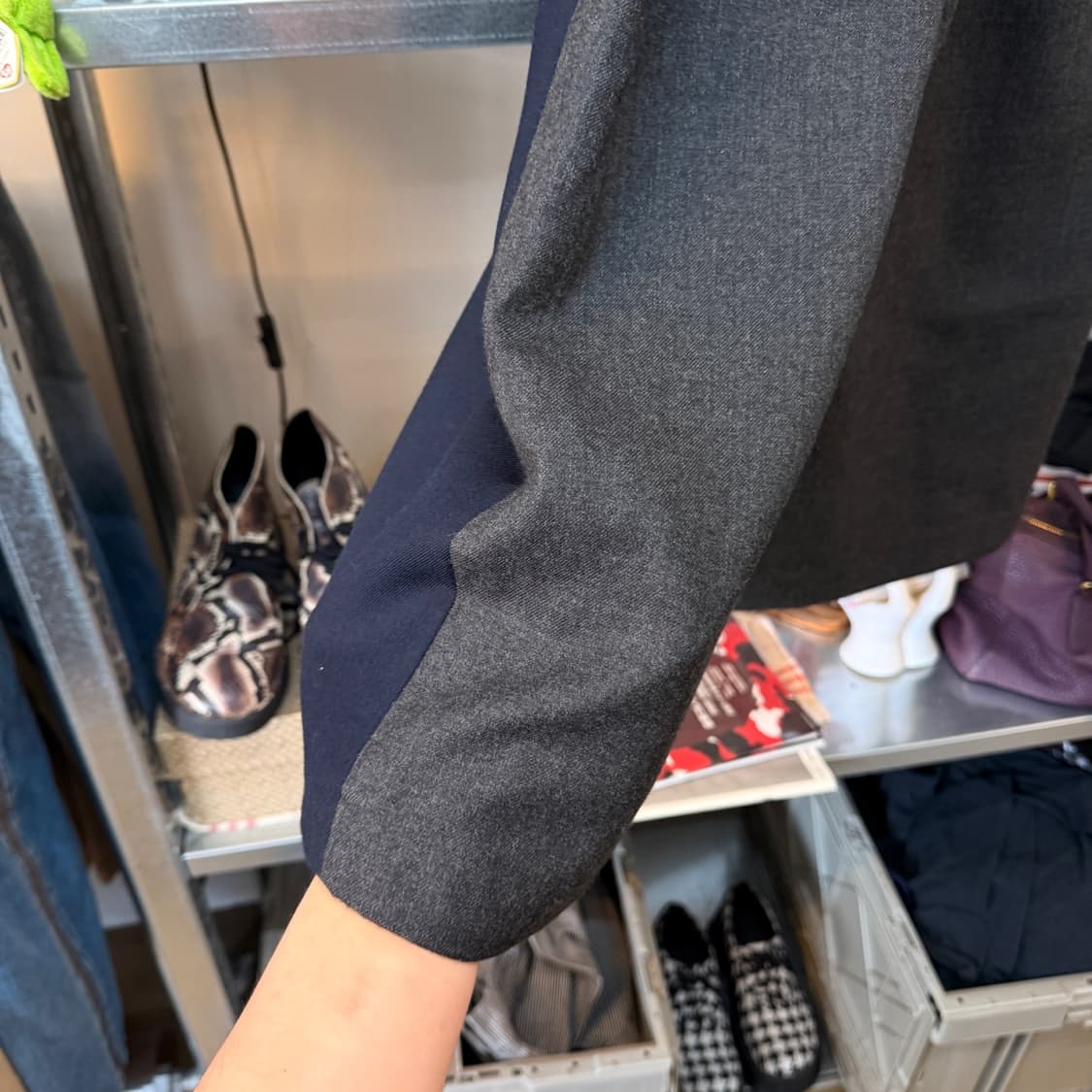 디가웰 투 패브릭 크롭 슬랙스 팬츠 2 size 상품이미지3