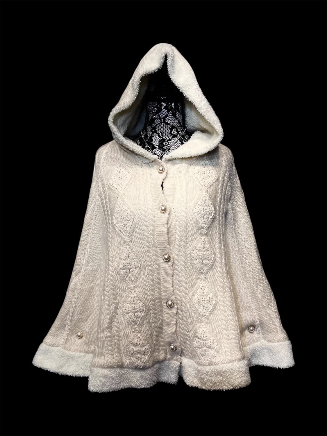 axesfemme 엑시즈팜 니트 후드 판쵸 상품이미지1