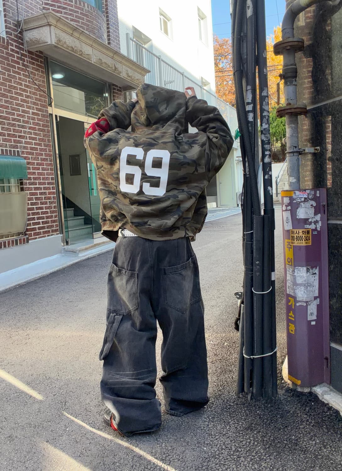 [unisex] 크러시 블랙 디스트로이드 흑청 와이드 pts 상품이미지2