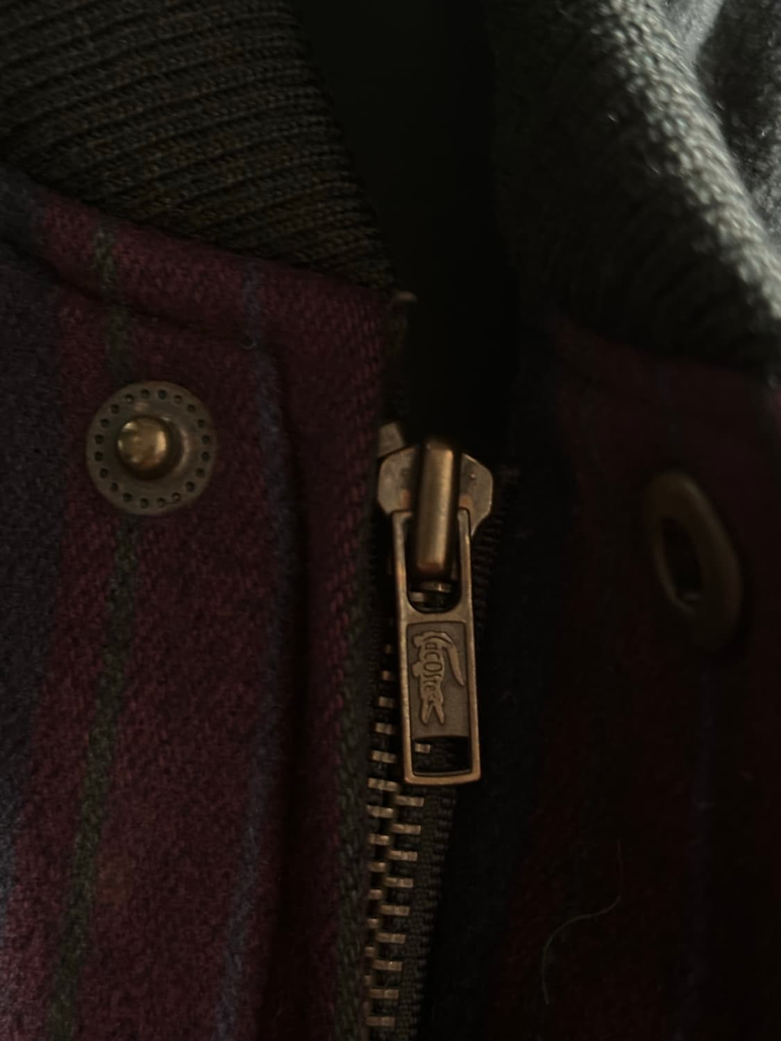 90s라코스테 빈티지 스트라이프 울 블루종 상품이미지4