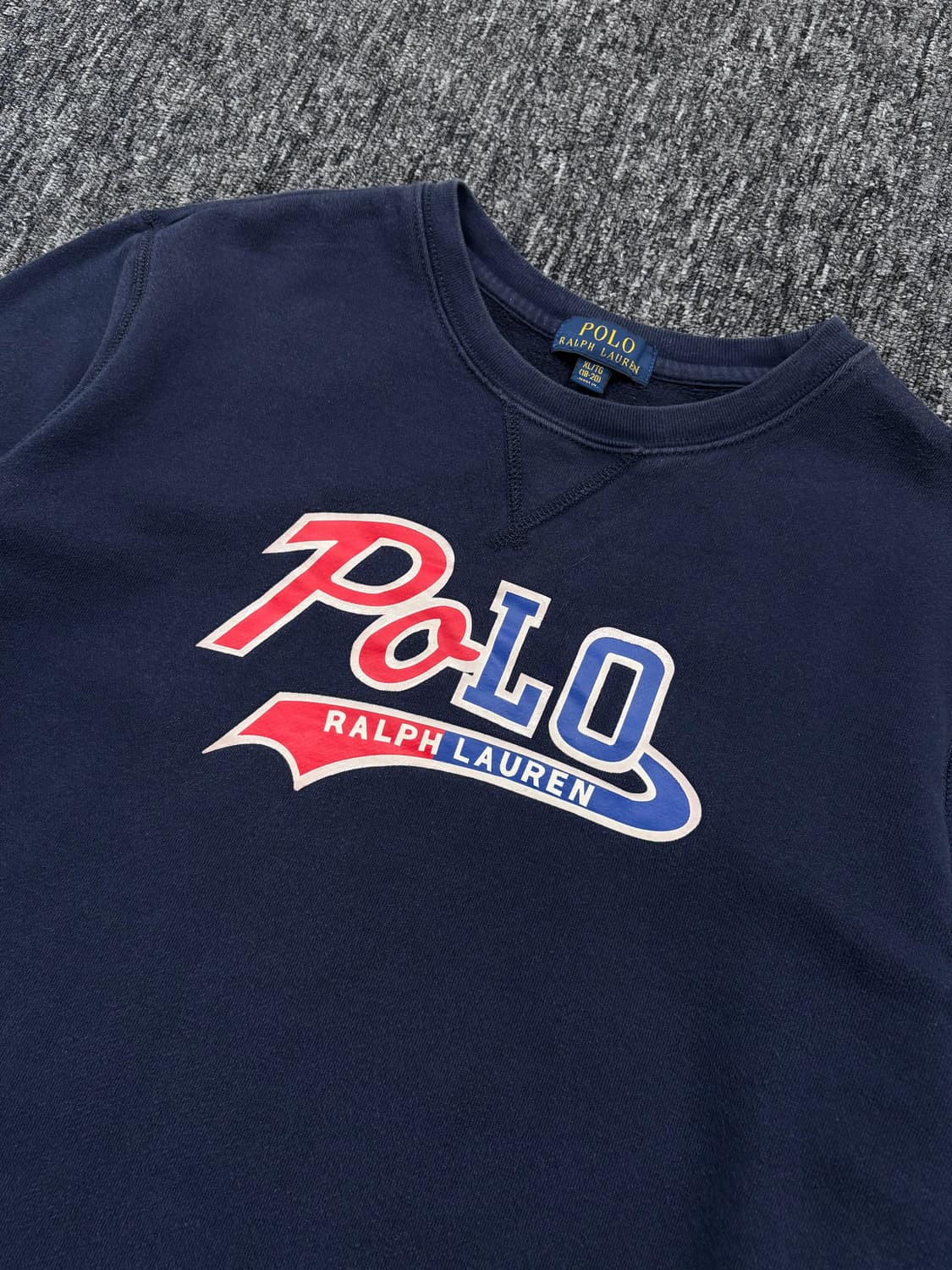 폴로 네이비 빅로고 맨투맨 상품이미지4