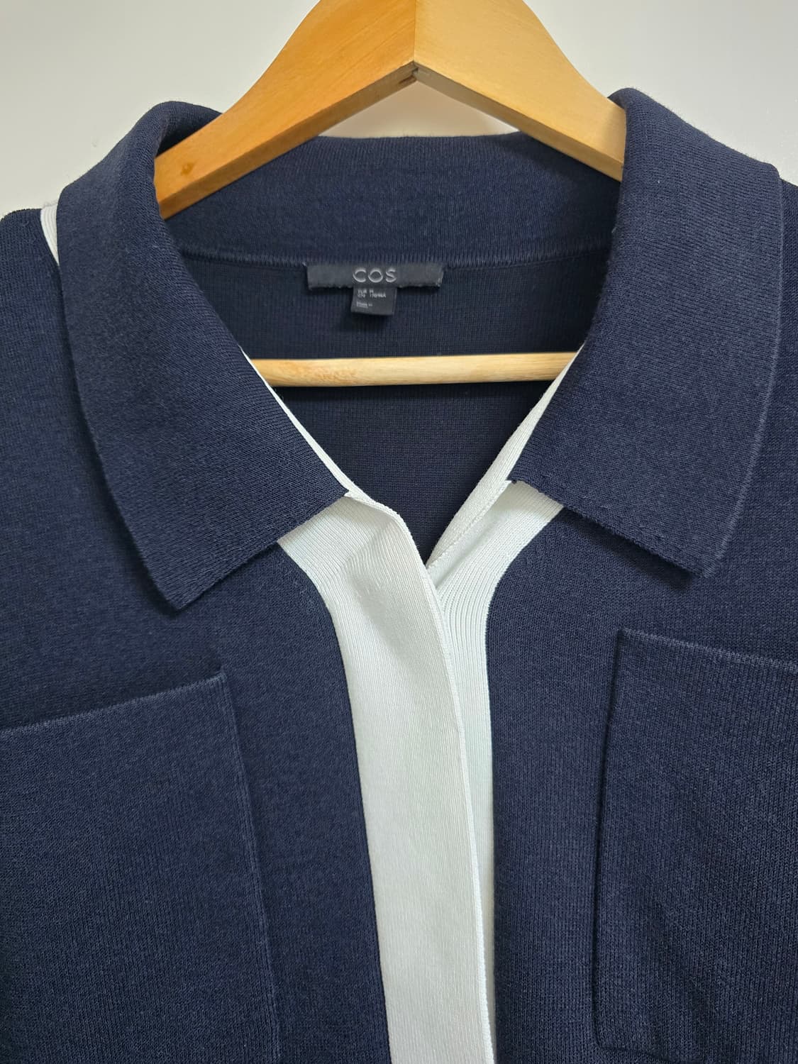 코스 COS 네이비 투톤 가디건 재킷 상품이미지3