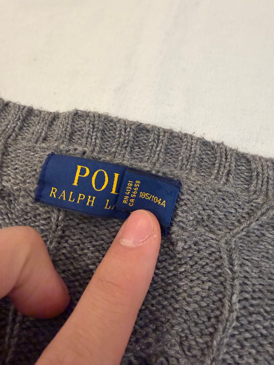 폴로 랄프로렌 꽈배기 케이블 니트 그레이 상품이미지3