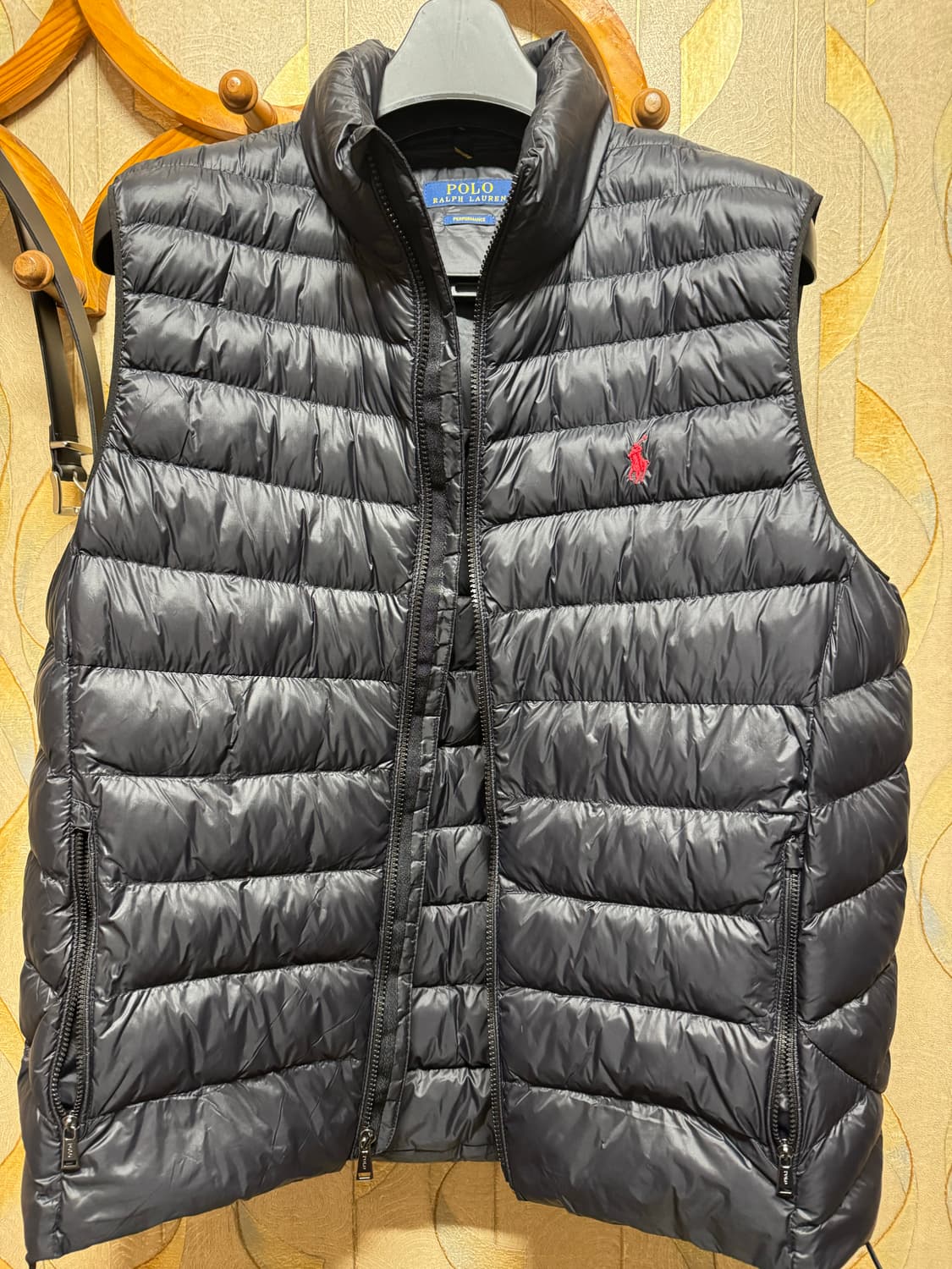 폴로 패딩조끼 블랙 L 상품이미지2