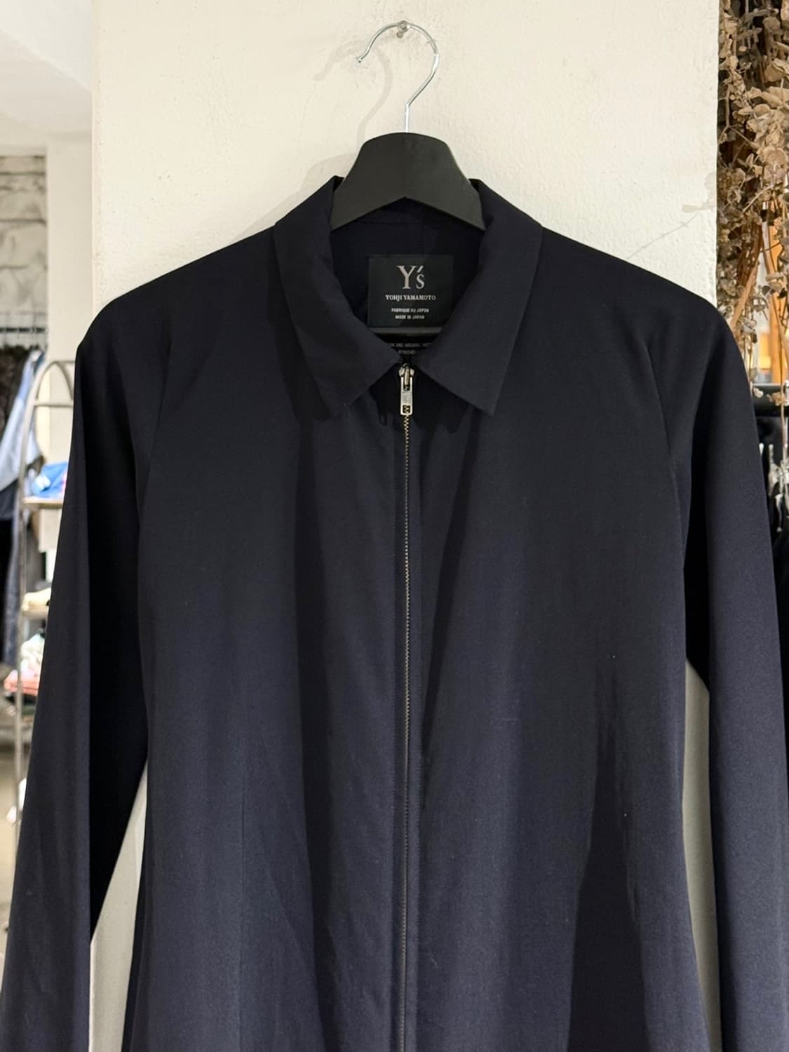 와이즈 다크네이비 울 개버딘 셔츠 집업 자켓 상품이미지4