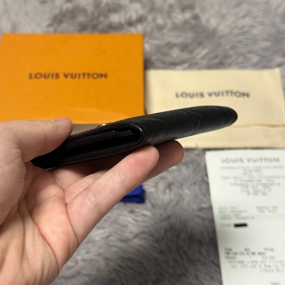 [풀구성] 루이비통 앙프렝뜨 카드지갑 블랙 상품이미지5