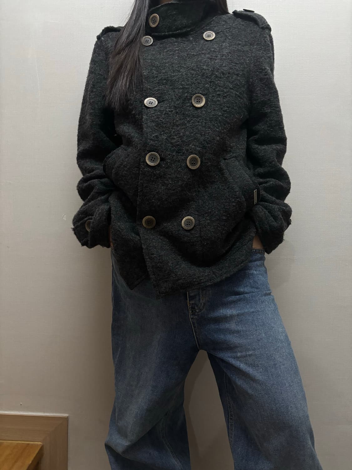 빈티지 fiver 울 코트 상품이미지2