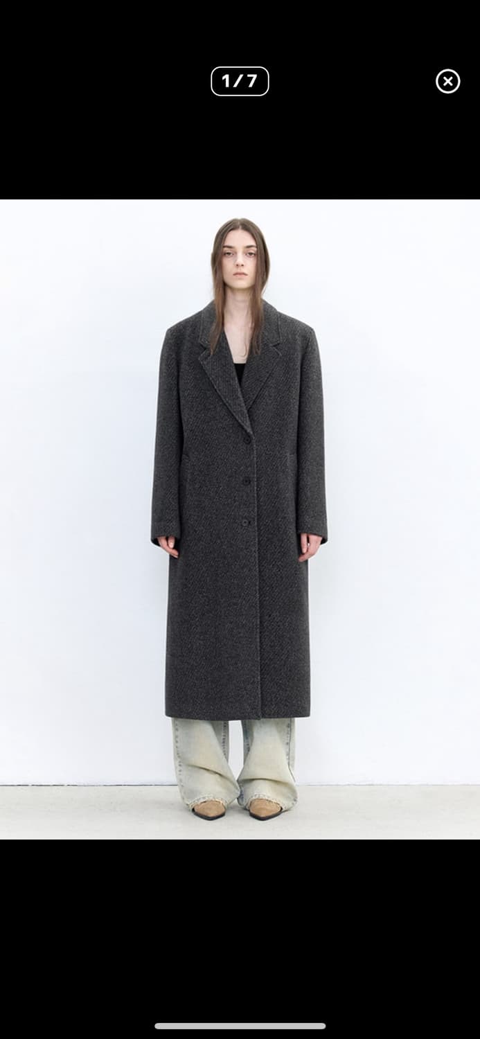 인사일런스 우먼 클래식 맥시 코트 챠콜 상품이미지1