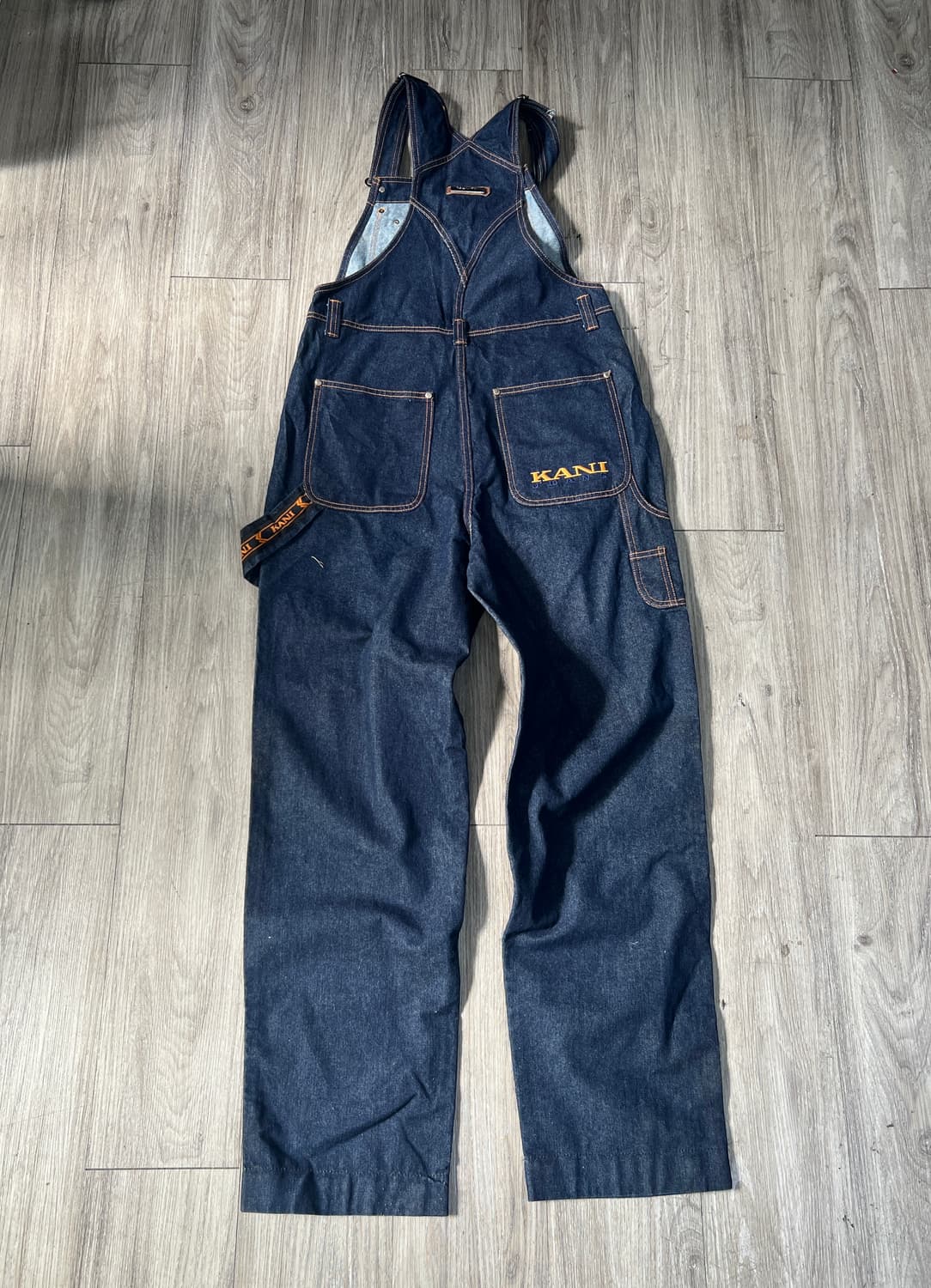 Karl Kani 칼카니 올드스쿨 빈티지 인디고 생지 데님 롤업 멜빵  상품이미지10