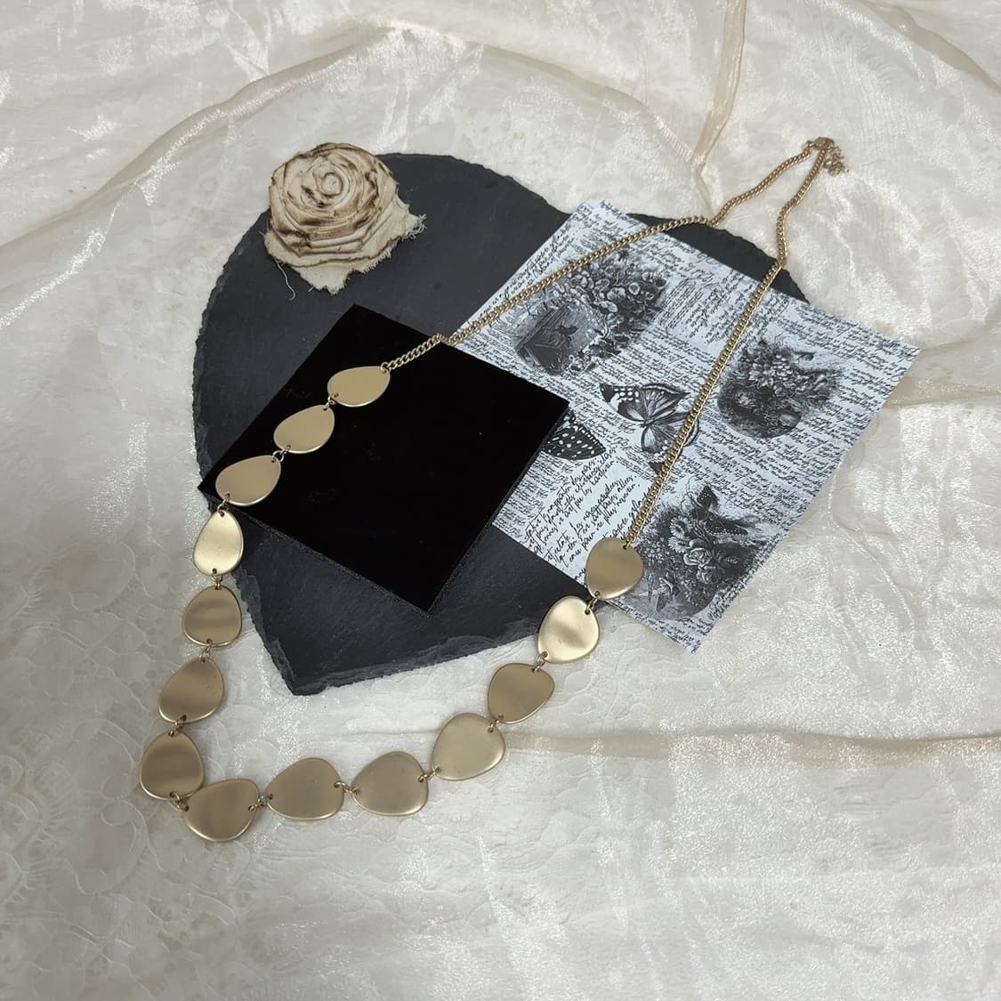 빈티지 중세 메탈칩 쿠바체인 목걸이 상품이미지2