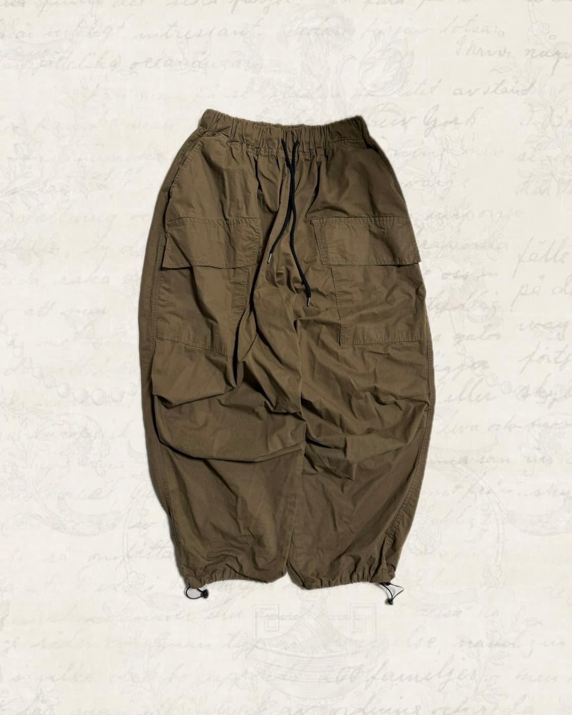 빈티지 벌룬 카고 팬츠 남녀공용 브라운 상품이미지1