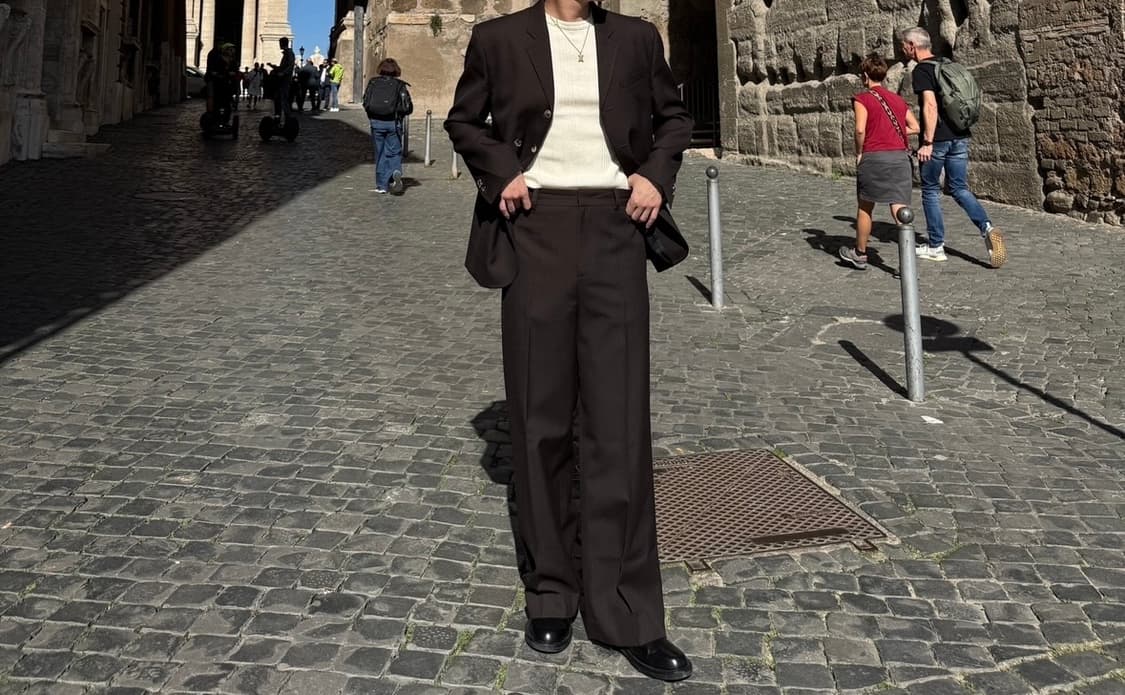 렉토 버진울 빈티지 브라운 상의s 하의 m 셋업으로만 판매 상품이미지2