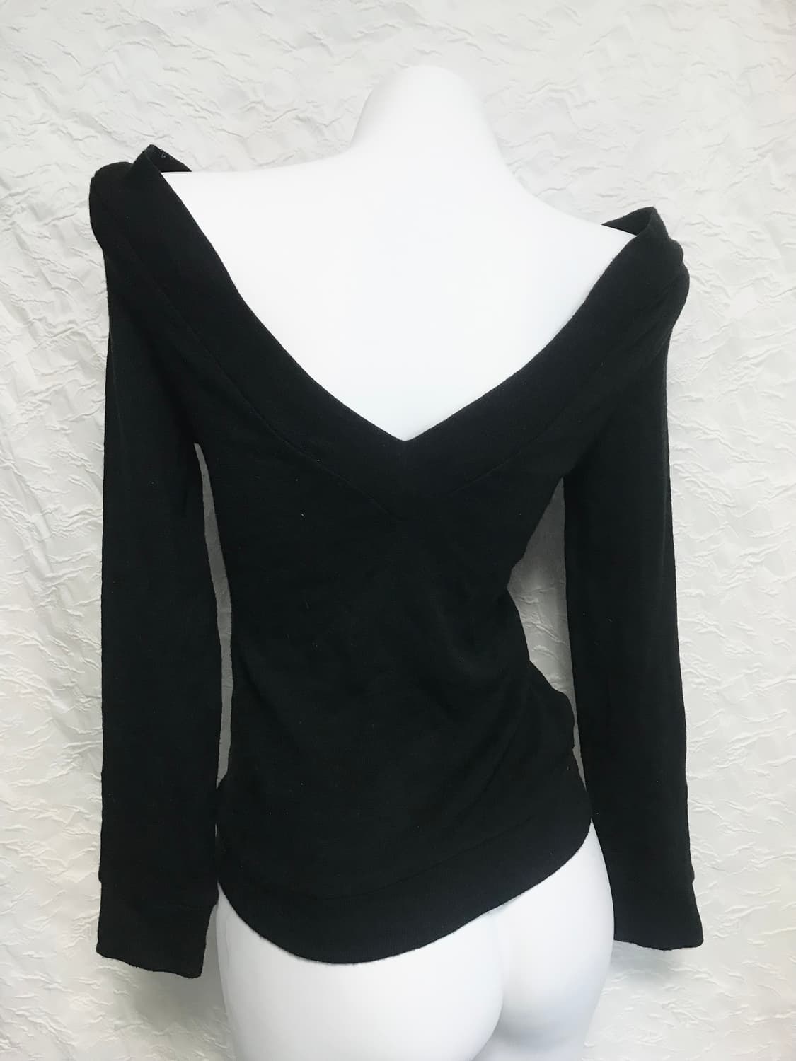 빈티지 갸루 폼폼이 딥 브이넥 니트 상품이미지2