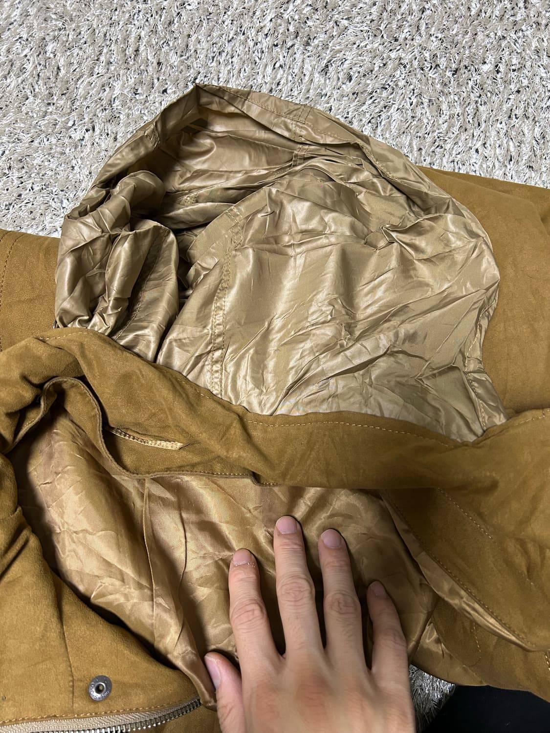 더반 스웨이드느낌 코트 사이즈 105~110 상품이미지8