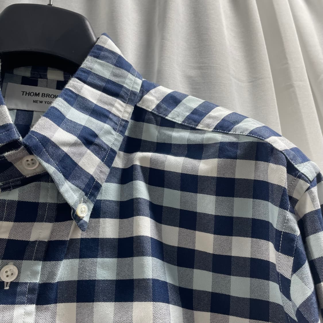 톰브라운/ 화이트 테이핑 옥스포드 체크 셔츠/ 4 상품이미지3