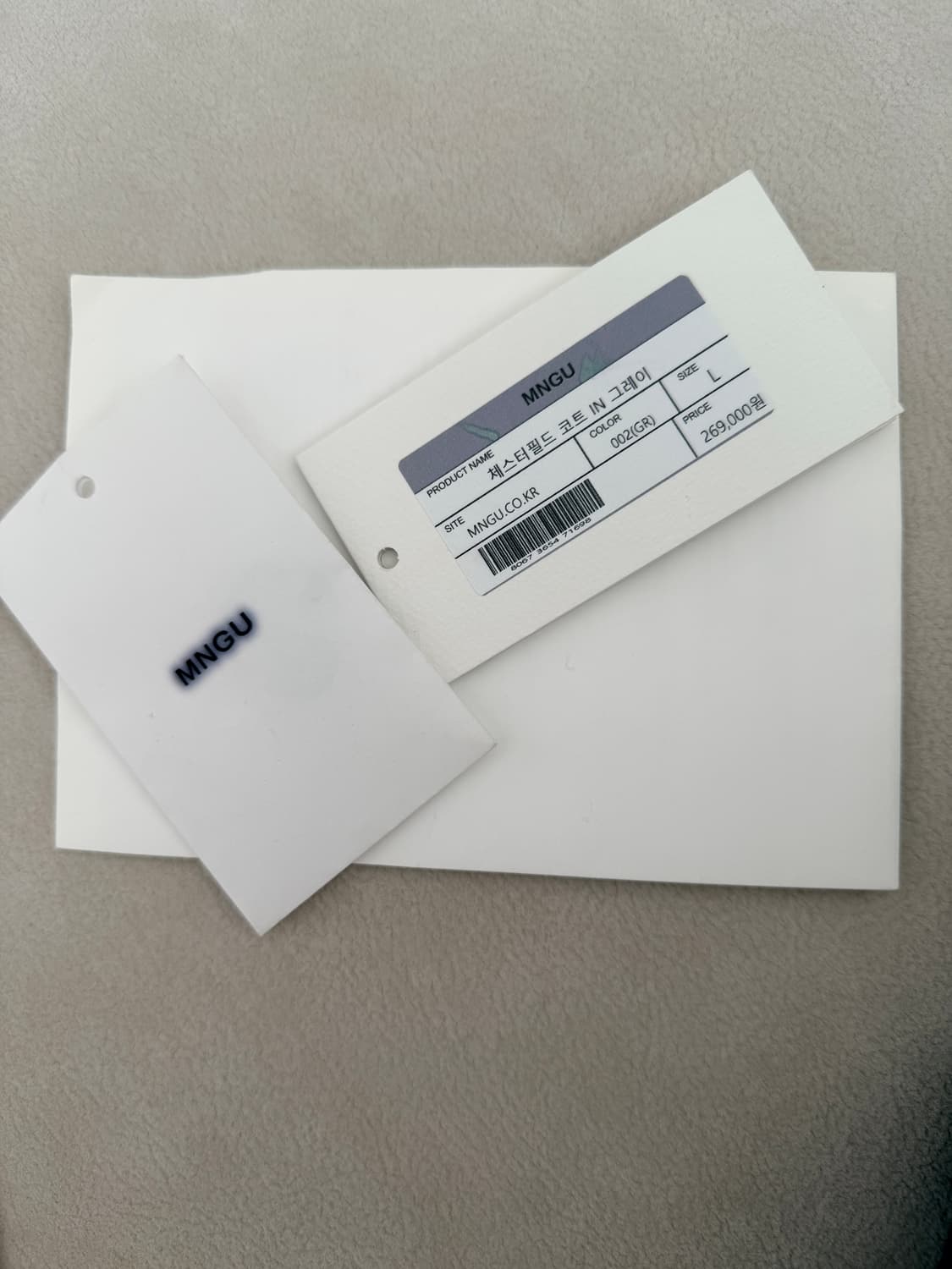 MNGU / 체스터필드 코트 그레이 / L 상품이미지8