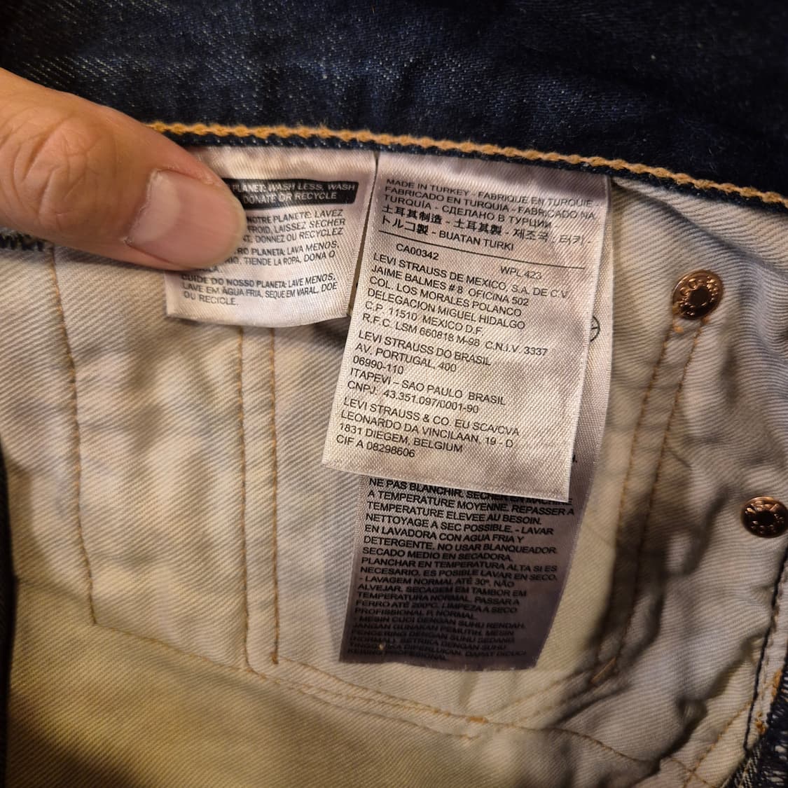 34인치 리바이스 501 청바지  상품이미지4