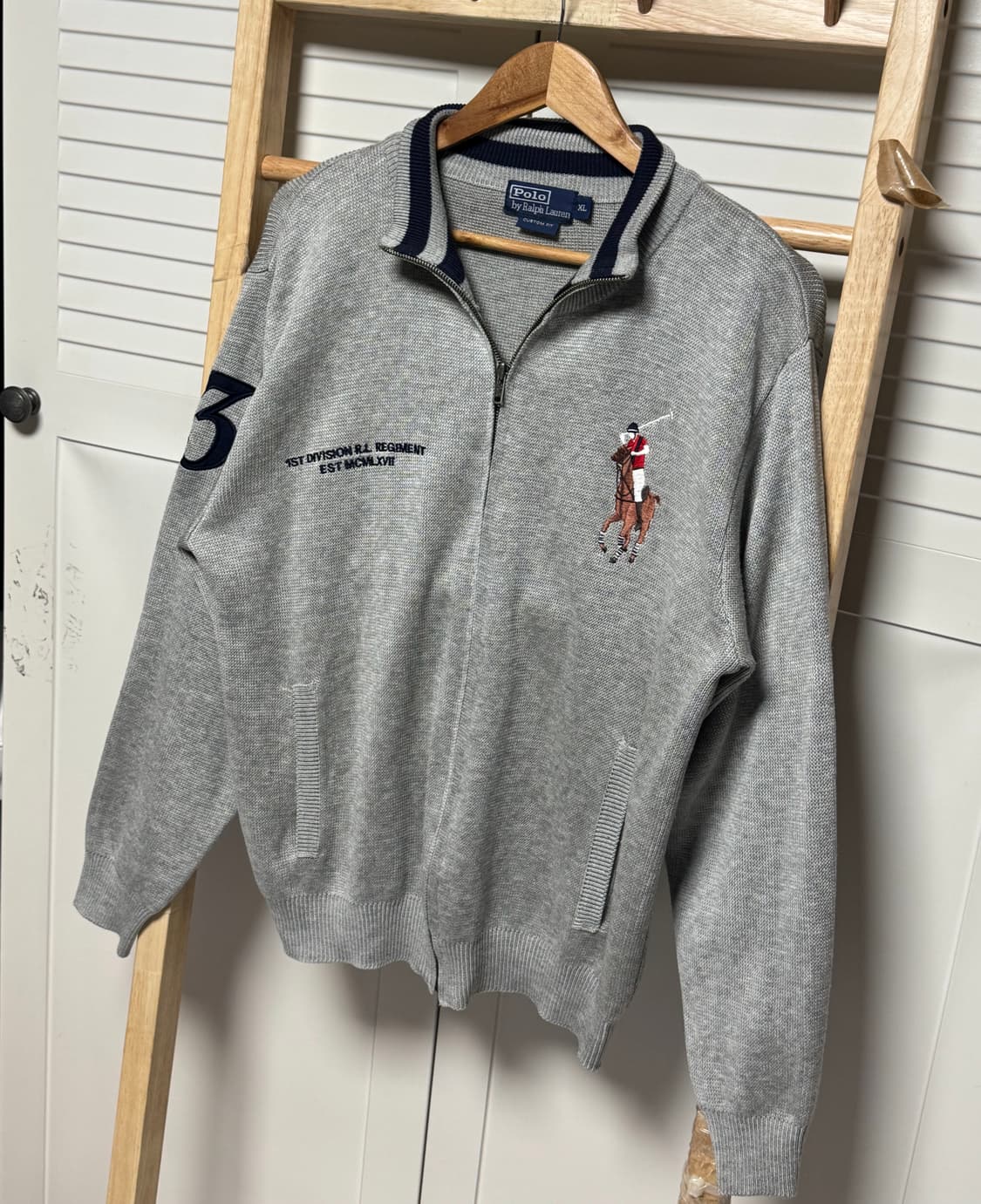 XL 폴로 랄프로렌 빅포니 니트 집업 자켓 상품이미지3